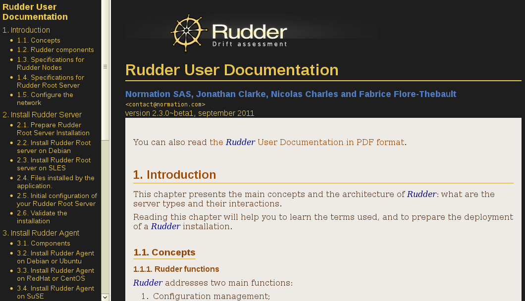 Rudder documentation